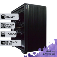 Робоча станція PowerUp Desktop #637 Ryzen 7 9700х/64 GB/SSD 1TB/GeForce RTX 5070 12GB