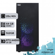 Робоча станція PowerUp #184 Xeon E5 2673 v4/64 GB/SSD 512GB/NVIDIA Quadro RTX A4000 16GB