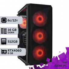 Ігровий комп'ютер GamePC TOP #219 Core i5 12400F/16 GB/SSD 512GB/GeForce RTX 4060 8GB