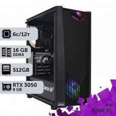 Ігровий комп'ютер GamePC TOP #125 Core i5 12400F/16 GB/SSD 512GB/GeForce RTX 3050 8GB