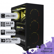 Робоча станція PowerUp Desktop #375 Core i7 14700K/64 GB/SSD 2TB/GeForce RTX 4090 24GB
