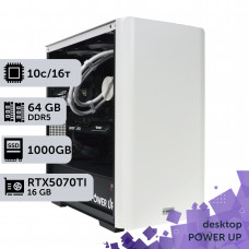 Робоча станція PowerUp Desktop #624 Core i5 14400F/64 GB/SSD 1TB/GeForce RTX 5070Ti 16GB