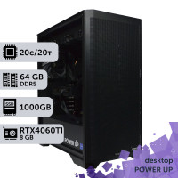 Робоча станція PowerUp Desktop #510 Core Ultra 7 265KF/64GB/HDD 4TB/SSD 1TB/GeForce RTX 4060Ti 8GB
