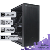 Робоча станція PowerUp Desktop #270 Ryzen 9 7900x/32 GB/SSD 1TB/GeForce RTX 4060Ti 8GB