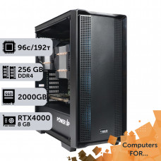 Комп'ютер Power Up #14 для Houdini/AMD EPYC 7702 x2/256 GB/SSD 2TB/NVIDIA Quadro RTX4000 8GB