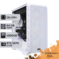 Комп'ютер Power Up #22 для Premiere Pro/Ryzen 9 7900x/64 GB/HDD 6 TB/SSD 1TB/GeForce RTX 5070 12GB