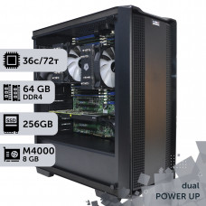 Двопроцесорна робоча станція PowerUp #192 Xeon E5 2699 v3 x2/64 GB/HDD 1 TB/SSD 256GB/NVIDIA Quadro M4000 8GB