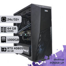 Робоча станція PowerUp Desktop #392 Core i9 14900K/64 GB/SSD 1TB/GeForce RTX 4080 Super 16GB
