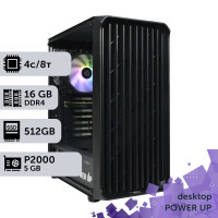 Робоча станція PowerUp Desktop #442 Core i3 12100F/16 GB/SSD 512GB/NVIDIA Quadro P2000 5GB