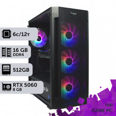 Ігровий комп'ютер GamePC TOP #530 Core i5 12400F/16 GB/SSD 512GB/GeForce RTX 5060 8GB