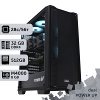Двопроцесорна робоча станція PowerUp #207 Xeon E5 2680 v4 x2/32 GB/SSD 512GB/NVIDIA Quadro M4000 8GB