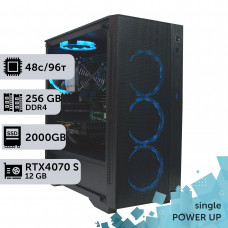 Робоча станція PowerUp #289 AMD EPYC 7642/256 GB/SSD 2TB/GeForce RTX 4070 Super 12GB
