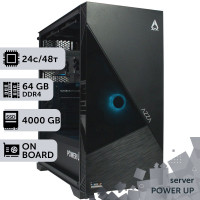 Сервер двопроцесорний TOWER PowerUp #59 Xeon E5 2690 v3 x2/64 GB/SSD 4TB/Int Video