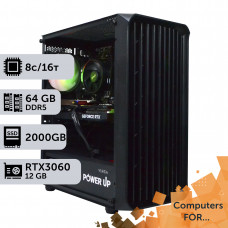 Комп'ютер Power Up #10 для Illustrator/Ryzen 7 8700F/64 GB/SSD 2TB/GeForce RTX 3060 12GB