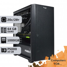 Комп'ютер Power Up #8 для REVIT/Core i7 14700K/64 GB/SSD 1TB/NVIDIA Quadro P5000 16GB