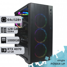 Робоча станція PowerUp #257 AMD EPYC 7702/128 GB/SSD 1TB/GeForce RTX 4070 12GB