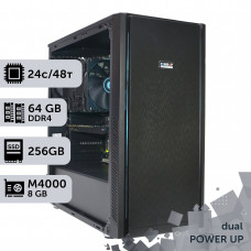Двопроцесорна робоча станція PowerUp #204 Xeon E5 2690 v3 x2/64 GB/HDD 1 TB/SSD 256GB/NVIDIA Quadro M4000 8GB
