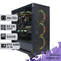 Робоча станція PowerUp Desktop #213 Ryzen 9 7950x/64 GB/HDD 1 TB/SSD 512GB/GeForce RTX 4080 Super 16GB