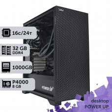 Робоча станція PowerUp Desktop #463 Core i7 13700K/32 GB/SSD 1TB/NVIDIA Quadro P4000 8GB