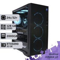 Робоча станція PowerUp Desktop #655 Core i9 14900K/128 GB/SSD 2TB/GeForce RTX 5090 32GB
