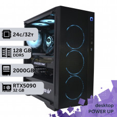Робоча станція PowerUp Desktop #655 Core i9 14900K/128 GB/SSD 2TB/GeForce RTX 5090 32GB