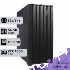 Робоча станція PowerUp Desktop #560 AMD Threadripper 3970X/64 GB/SSD 1TB/NVIDIA Quadro RTX4000 8GB