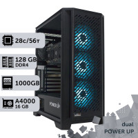 Двопроцесорна робоча станція PowerUp #429 Xeon E5 2690 v4 x2/128 GB/SSD 1TB/NVIDIA Quadro RTX A4000 16GB