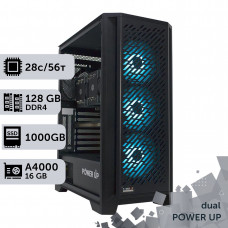 Двопроцесорна робоча станція PowerUp #429 Xeon E5 2690 v4 x2/128 GB/SSD 1TB/NVIDIA Quadro RTX A4000 16GB