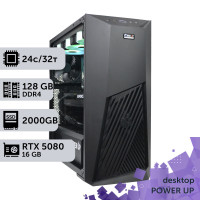 Робоча станція PowerUp Desktop #571 Core i9 14900K/128 GB/HDD 6 TB/SSD 2TB/GeForce RTX 5080 16GB