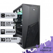 Робоча станція PowerUp Desktop #571 Core i9 14900K/128 GB/HDD 6 TB/SSD 2TB/GeForce RTX 5080 16GB