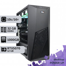 Робоча станція PowerUp Desktop #619 Core i5 14400F/32 GB/SSD 1TB/GeForce RTX 5070 12GB