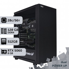 Двопроцесорна робоча станція PowerUp #560 Xeon E5 2680 v4 x2/128 GB/SSD 512GB/GeForce RTX 5060 8GB