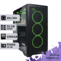 Робоча станція PowerUp Desktop #448 Core i5 13400F/32 GB/SSD 1TB/NVIDIA Quadro P5000 16GB