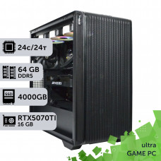 Ігровий комп'ютер GamePC Ultra #441 Core Ultra 9 285K/64 GB/SSD 4TB/GeForce RTX 5070Ti 16GB