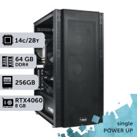 Робоча станція PowerUp #237 Xeon E5 2680 v4/64 GB/HDD 1 TB/SSD 256GB/GeForce RTX 4060 8GB