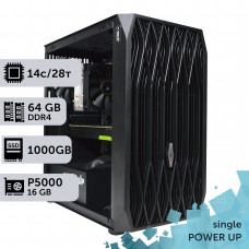 Робоча станція PowerUp #309 Xeon E5 2680 v4/64 GB/HDD 2 TB/SSD 1TB/NVIDIA Quadro P5000 16GB