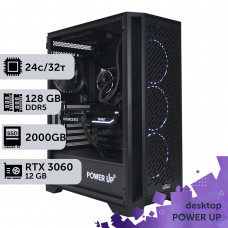 Робоча станція PowerUp Desktop #279 Core i9 13900K/128 GB/SSD 2TB/GeForce RTX 3060 12GB