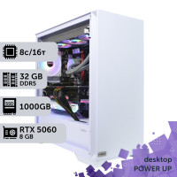 Робоча станція PowerUp Desktop #752 Ryzen 7 8700F/32 GB/SSD 1TB/GeForce RTX 5060 8GB