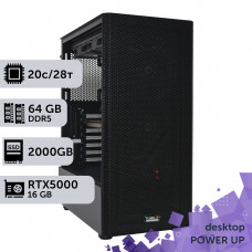 Робоча станція PowerUp Desktop #474 Core i7 14700K/64 GB/SSD 2TB/NVIDIA Quadro RTX5000 16GB
