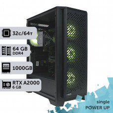 Робоча станція PowerUp #243 AMD EPYC 7551/64 GB/SSD 1TB/NVIDIA Quadro RTX A2000 6GB