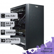 Робоча станція PowerUp Desktop #564 Core Ultra 5 245KF/64 GB/SSD 1TB/GeForce RTX 4070 Super 12GB