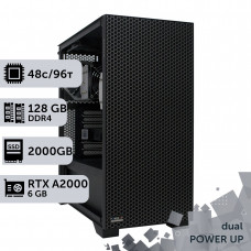 Двопроцесорна робоча станція PowerUp #392 AMD EPYC 7413 x2/128 GB/SSD 2TB/NVIDIA Quadro RTX A2000 6GB