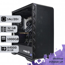 Робоча станція PowerUp Desktop #339 Core i5 14500/32 GB/SSD 1TB/NVIDIA Quadro RTX A4000 16GB