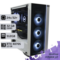 Робоча станція PowerUp Desktop #385 Core i9 14900K/32 GB/SSD 512GB/GeForce RTX 4070 Super 12GB
