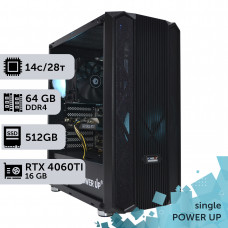 Робоча станція PowerUp #261 Xeon E5 2680 v4/64 GB/HDD 1 TB/SSD 512GB/GeForce RTX 4060Ti 16GB