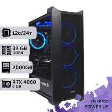 Робоча станція PowerUp Desktop #256 Ryzen 9 5900x/32 GB/SSD 2TB/GeForce RTX 4060 8GB