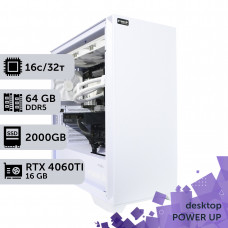 Робоча станція PowerUp Desktop #483 Ryzen 9 9950x/64 GB/SSD 2TB/GeForce RTX 4060Ti 16GB