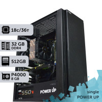Робоча станція PowerUp #312 Xeon E5 2699 v3/32 GB/SSD 512GB/NVIDIA Quadro P4000 8GB