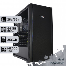 Двопроцесорна робоча станція PowerUp #140 Xeon E5 2680 v4 x2/64 GB/HDD 1 TB/SSD 256GB/NVIDIA Quadro M2000 4GB
