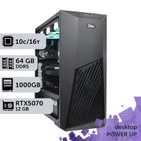 Робоча станція PowerUp Desktop #620 Core i5 14400F/64 GB/SSD 1TB/GeForce RTX 5070 12GB